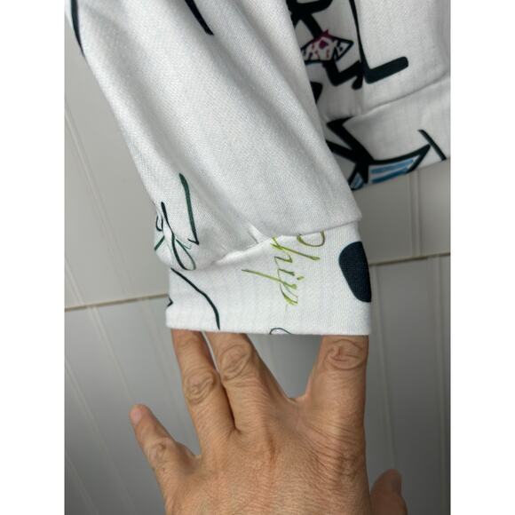 ACEGolfs Stickman Golfer Asymmetrical 1/4 Zip Pullover Women's Sz L  White - Picture 8 of 9